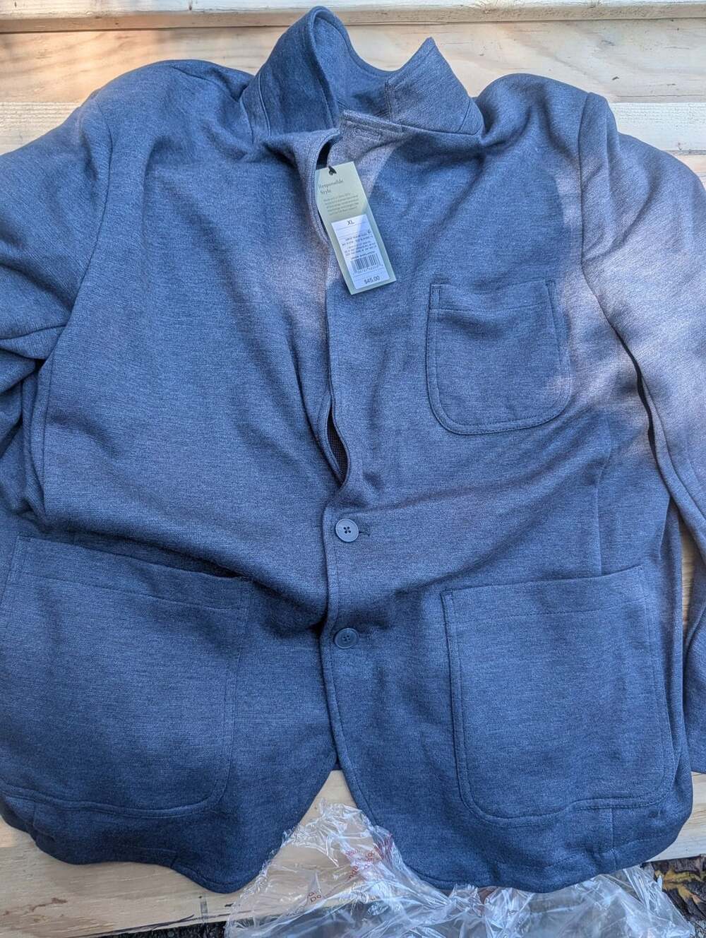 Goodfellow & Co Knit Blazer Size XL Blue